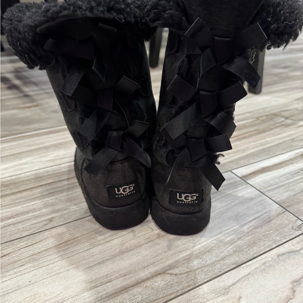 UGG Black Winter Boots with Bows